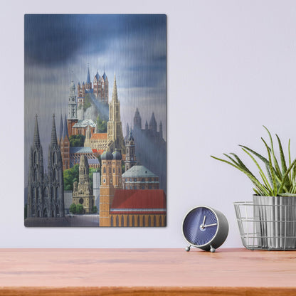 Luxe Metal Art 'German Cathedrals' by Harro Maass, Metal Wall Art,12x16