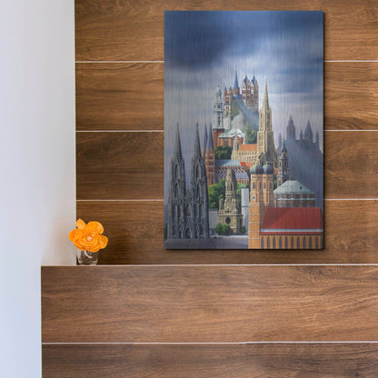 Luxe Metal Art 'German Cathedrals' by Harro Maass, Metal Wall Art,12x16