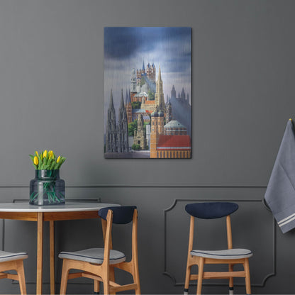 Luxe Metal Art 'German Cathedrals' by Harro Maass, Metal Wall Art,24x36