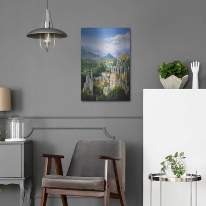 Luxe Metal Art 'German Castles' by Harro Maass, Metal Wall Art,16x24