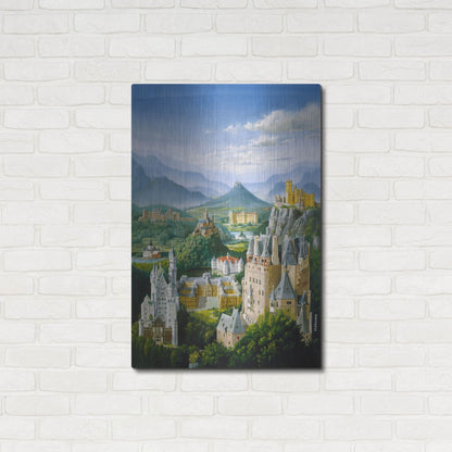 Luxe Metal Art 'German Castles' by Harro Maass, Metal Wall Art,24x36