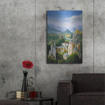 Luxe Metal Art 'German Castles' by Harro Maass, Metal Wall Art,24x36