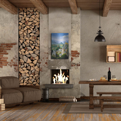 Luxe Metal Art 'German Castles' by Harro Maass, Metal Wall Art,24x36