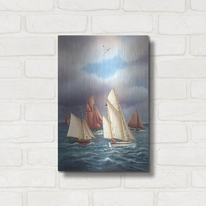 Luxe Metal Art 'Sailing Oldtimers' by Harro Maass, Metal Wall Art,12x16