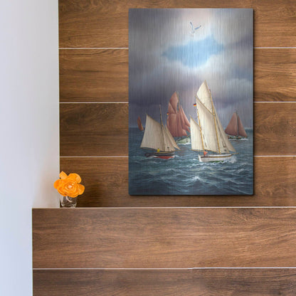 Luxe Metal Art 'Sailing Oldtimers' by Harro Maass, Metal Wall Art,12x16
