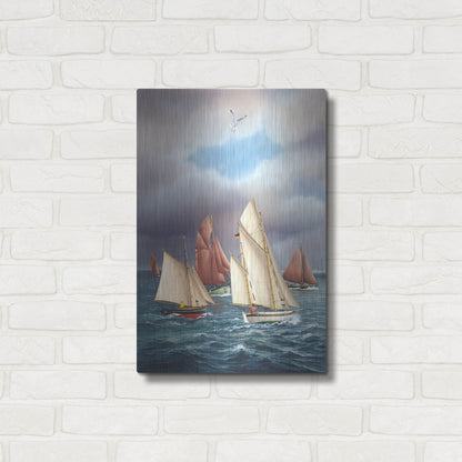 Luxe Metal Art 'Sailing Oldtimers' by Harro Maass, Metal Wall Art,16x24