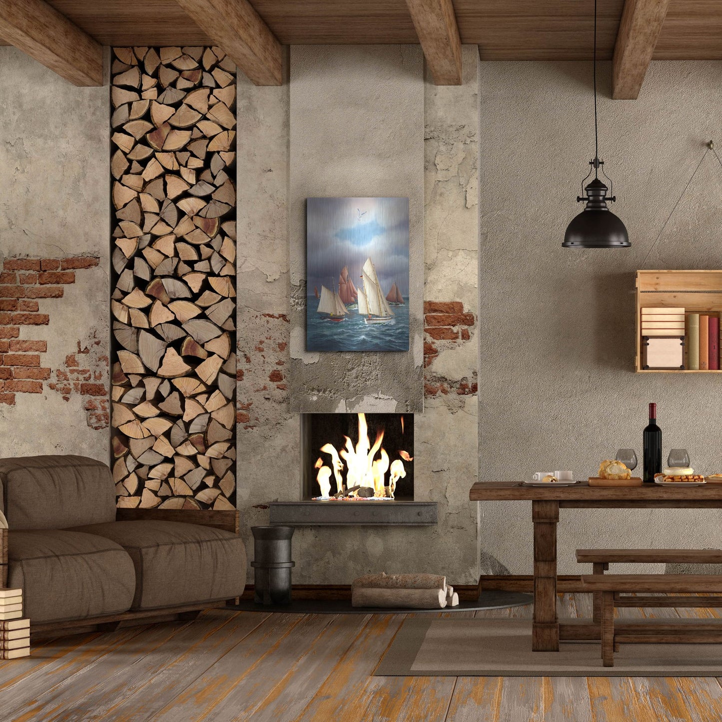 Luxe Metal Art 'Sailing Oldtimers' by Harro Maass, Metal Wall Art,24x36