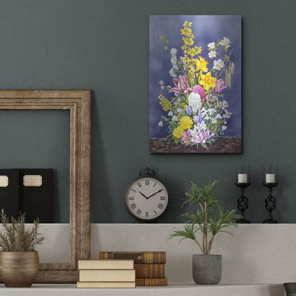 Luxe Metal Art 'Spring Flowers' by Harro Maass, Metal Wall Art,12x16
