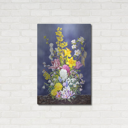 Luxe Metal Art 'Spring Flowers' by Harro Maass, Metal Wall Art,24x36