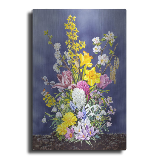 Luxe Metal Art 'Spring Flowers' by Harro Maass, Metal Wall Art