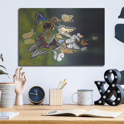 Luxe Metal Art 'Butterflies' by Harro Maass, Metal Wall Art,16x12