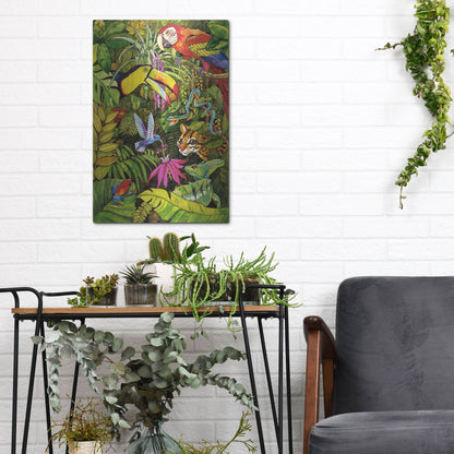 Luxe Metal Art 'Tropical Scenery' by Harro Maass, Metal Wall Art,12x16