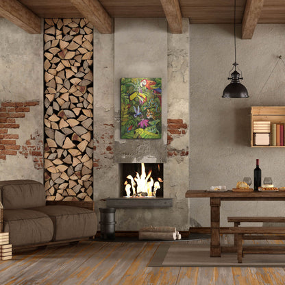 Luxe Metal Art 'Tropical Scenery' by Harro Maass, Metal Wall Art,24x36