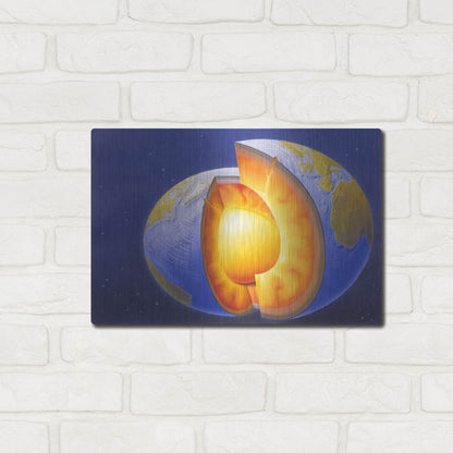 Luxe Metal Art 'The Earth' by Harro Maass, Metal Wall Art,16x12