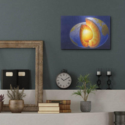 Luxe Metal Art 'The Earth' by Harro Maass, Metal Wall Art,16x12