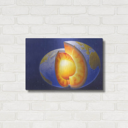 Luxe Metal Art 'The Earth' by Harro Maass, Metal Wall Art,24x16