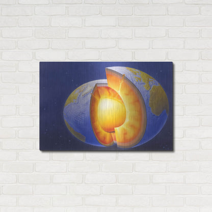 Luxe Metal Art 'The Earth' by Harro Maass, Metal Wall Art,36x24