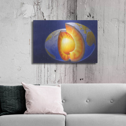 Luxe Metal Art 'The Earth' by Harro Maass, Metal Wall Art,36x24