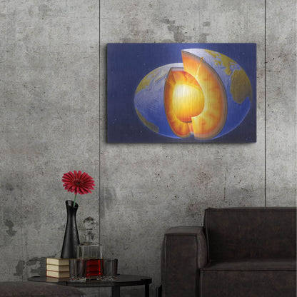 Luxe Metal Art 'The Earth' by Harro Maass, Metal Wall Art,36x24