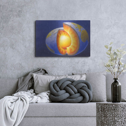 Luxe Metal Art 'The Earth' by Harro Maass, Metal Wall Art,36x24