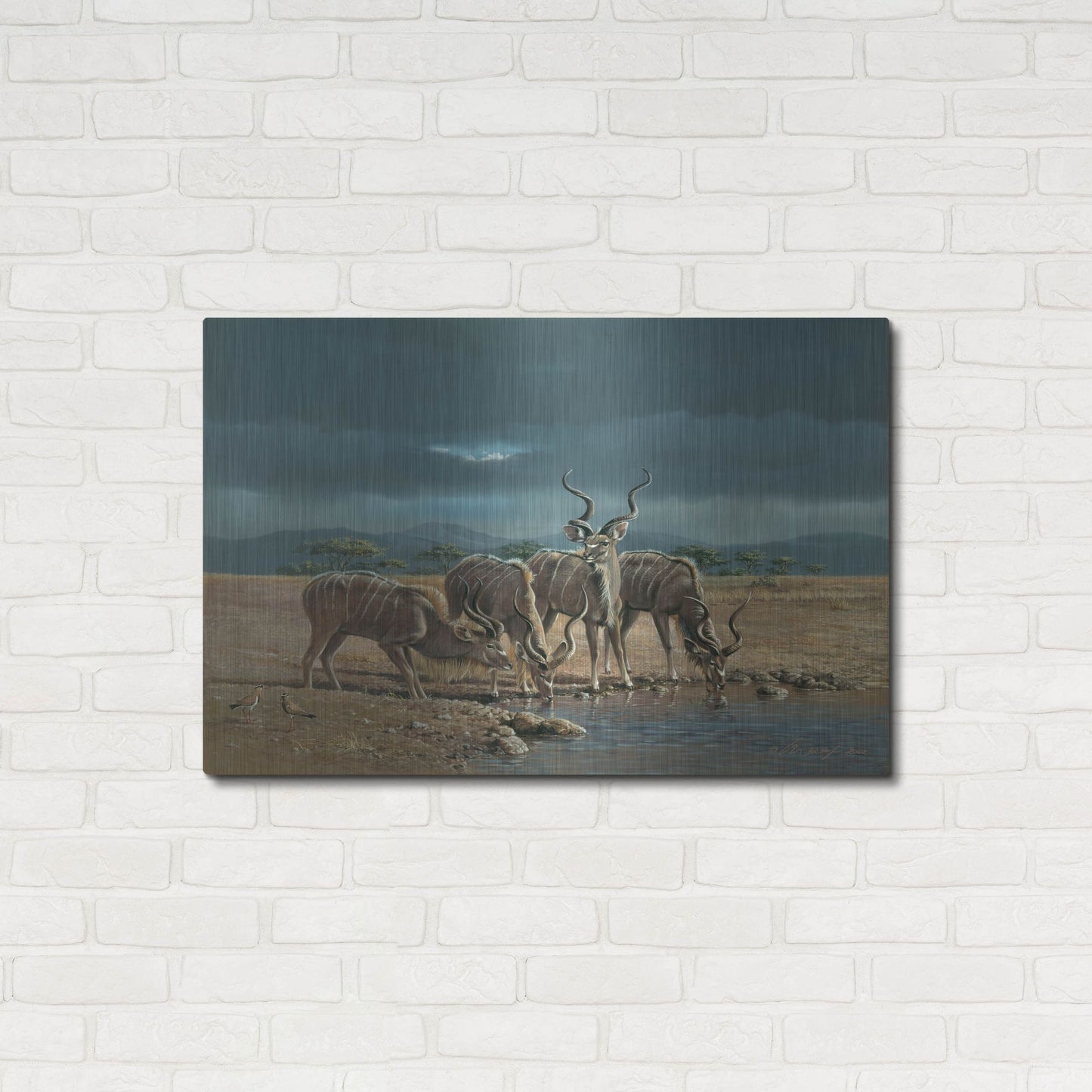 Luxe Metal Art 'Greater Kudus' by Harro Maass, Metal Wall Art,36x24