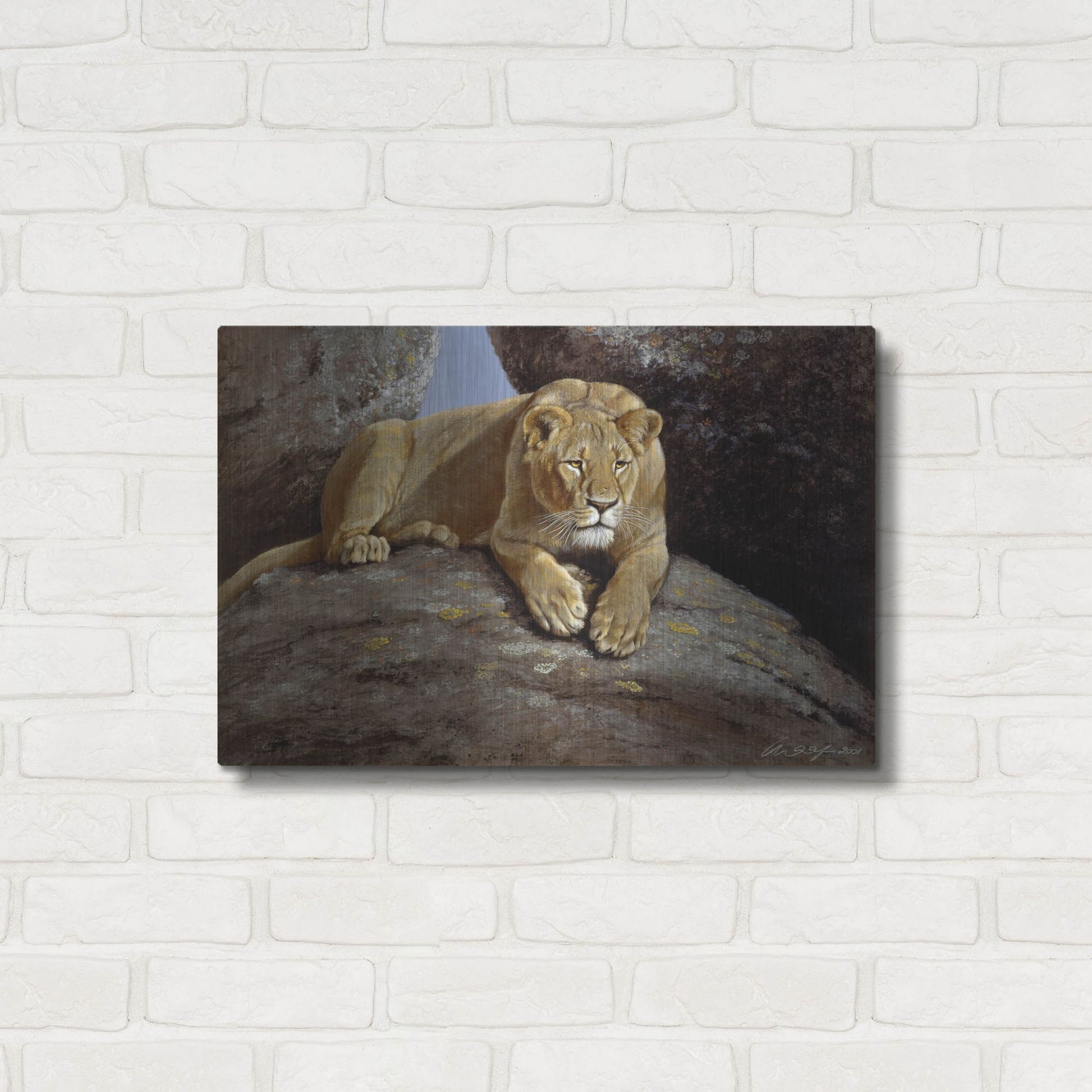 Luxe Metal Art 'Lioness' by Harro Maass, Metal Wall Art,24x16