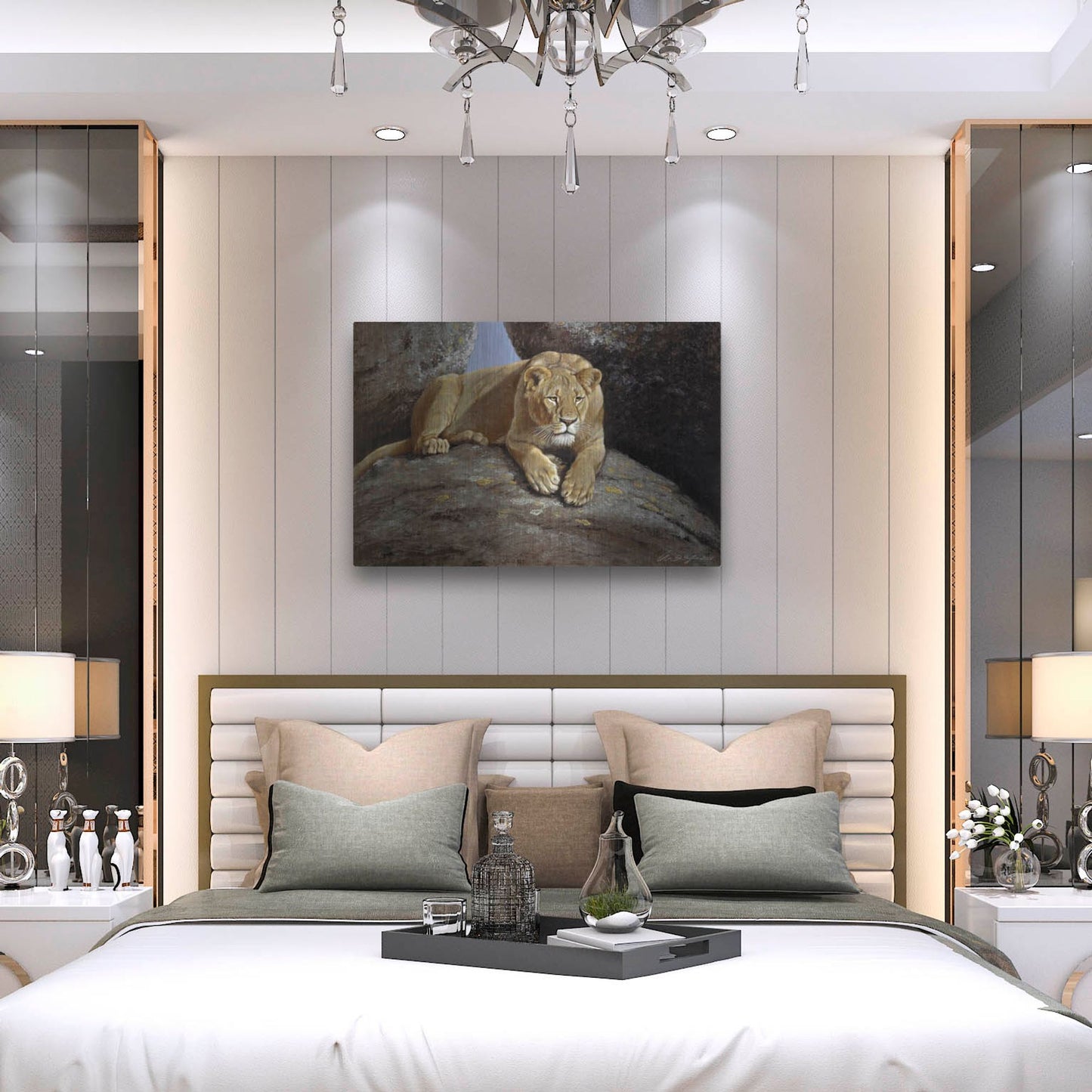 Luxe Metal Art 'Lioness' by Harro Maass, Metal Wall Art,36x24