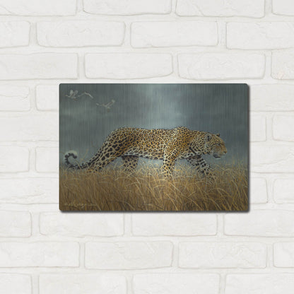 Luxe Metal Art 'Leopard 2' by Harro Maass, Metal Wall Art,16x12