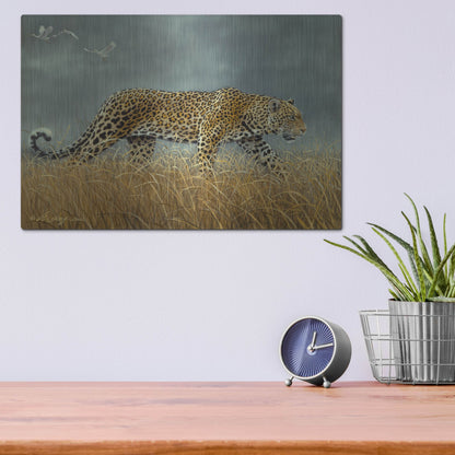 Luxe Metal Art 'Leopard 2' by Harro Maass, Metal Wall Art,16x12