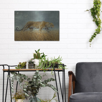 Luxe Metal Art 'Leopard 2' by Harro Maass, Metal Wall Art,16x12