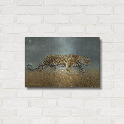 Luxe Metal Art 'Leopard 2' by Harro Maass, Metal Wall Art,24x16