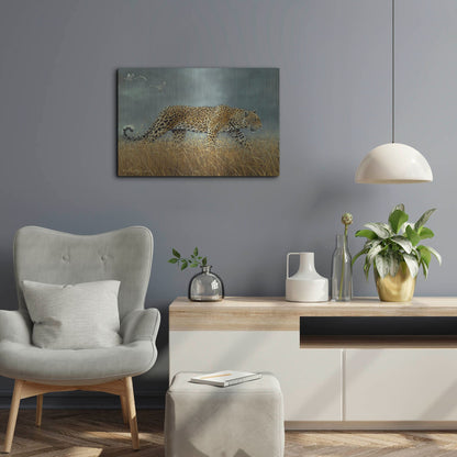 Luxe Metal Art 'Leopard 2' by Harro Maass, Metal Wall Art,24x16