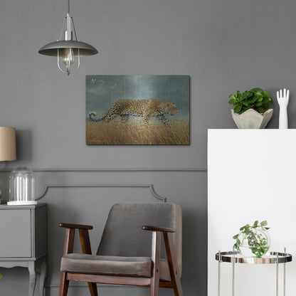 Luxe Metal Art 'Leopard 2' by Harro Maass, Metal Wall Art,24x16