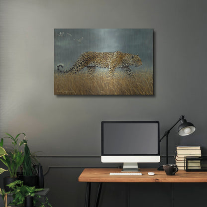 Luxe Metal Art 'Leopard 2' by Harro Maass, Metal Wall Art,36x24
