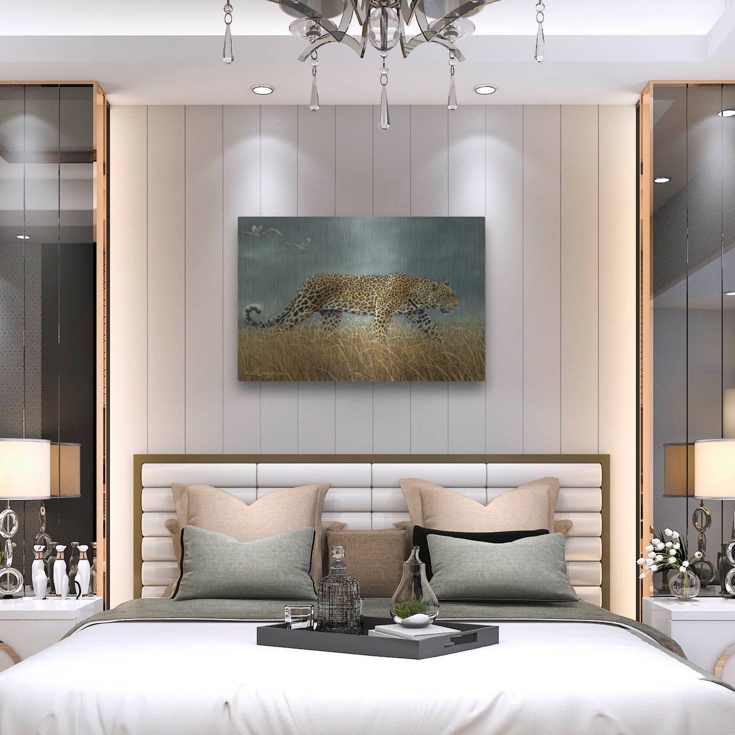 Luxe Metal Art 'Leopard 2' by Harro Maass, Metal Wall Art,36x24