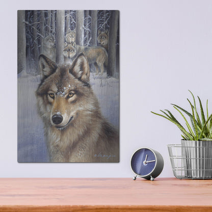 Luxe Metal Art 'Wolfpack' by Harro Maass, Metal Wall Art,12x16