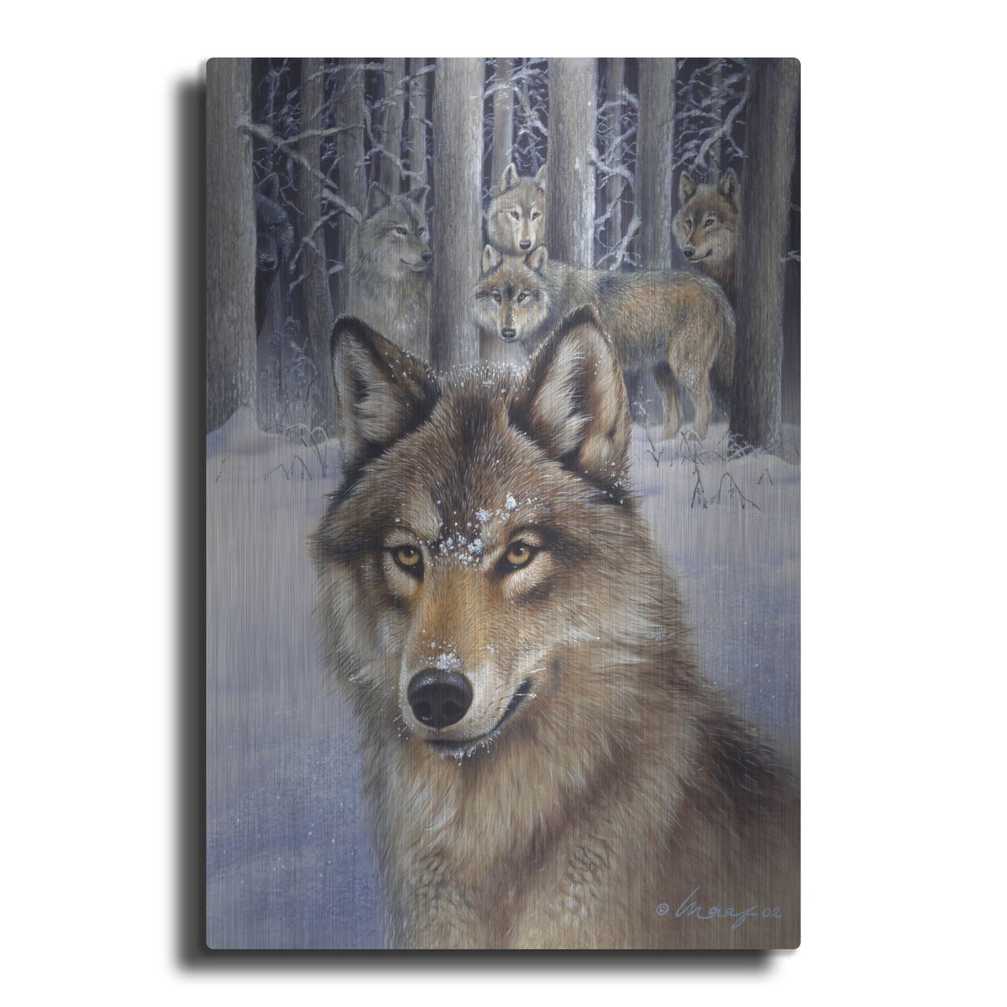 Luxe Metal Art 'Wolfpack' by Harro Maass, Metal Wall Art