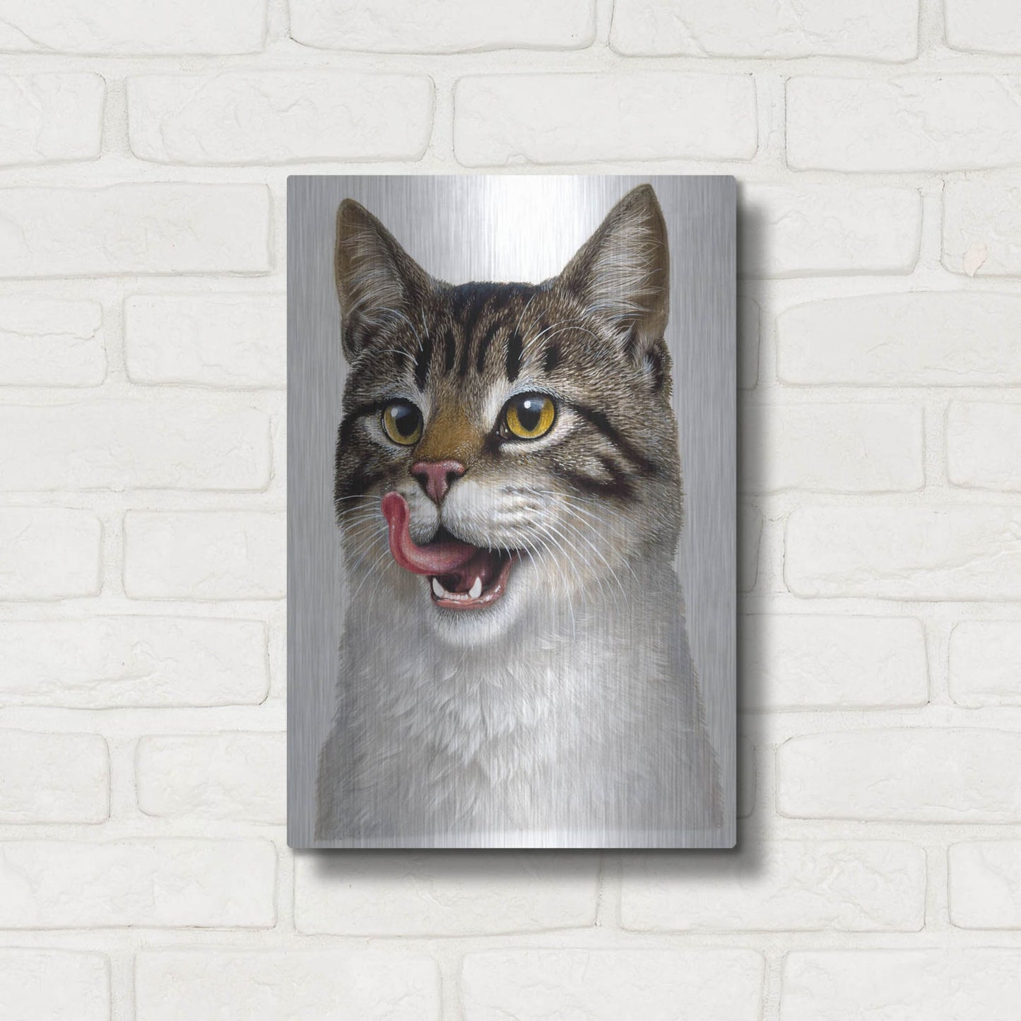 Luxe Metal Art 'Cat' by Harro Maass, Metal Wall Art,12x16