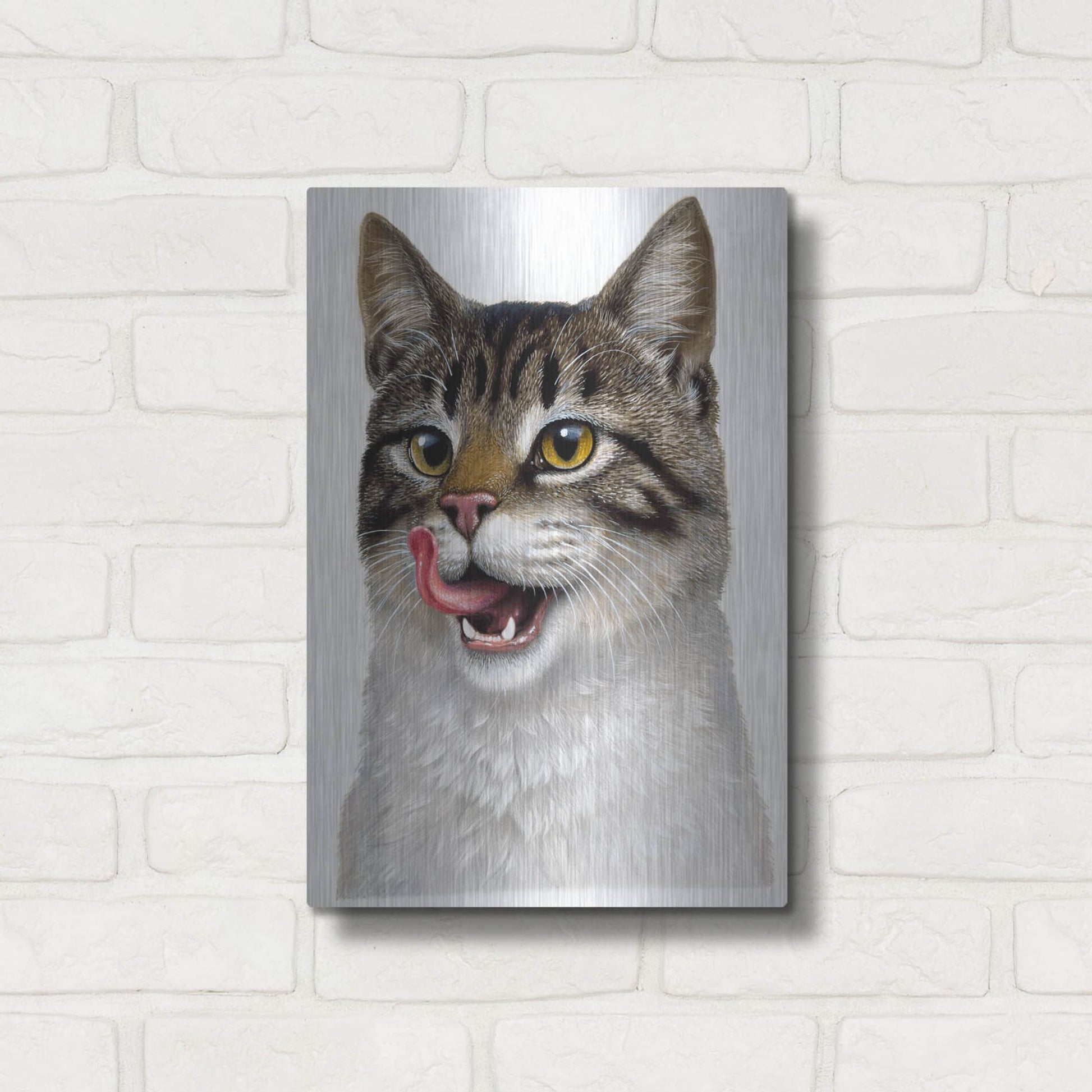 Luxe Metal Art 'Cat' by Harro Maass, Metal Wall Art,12x16