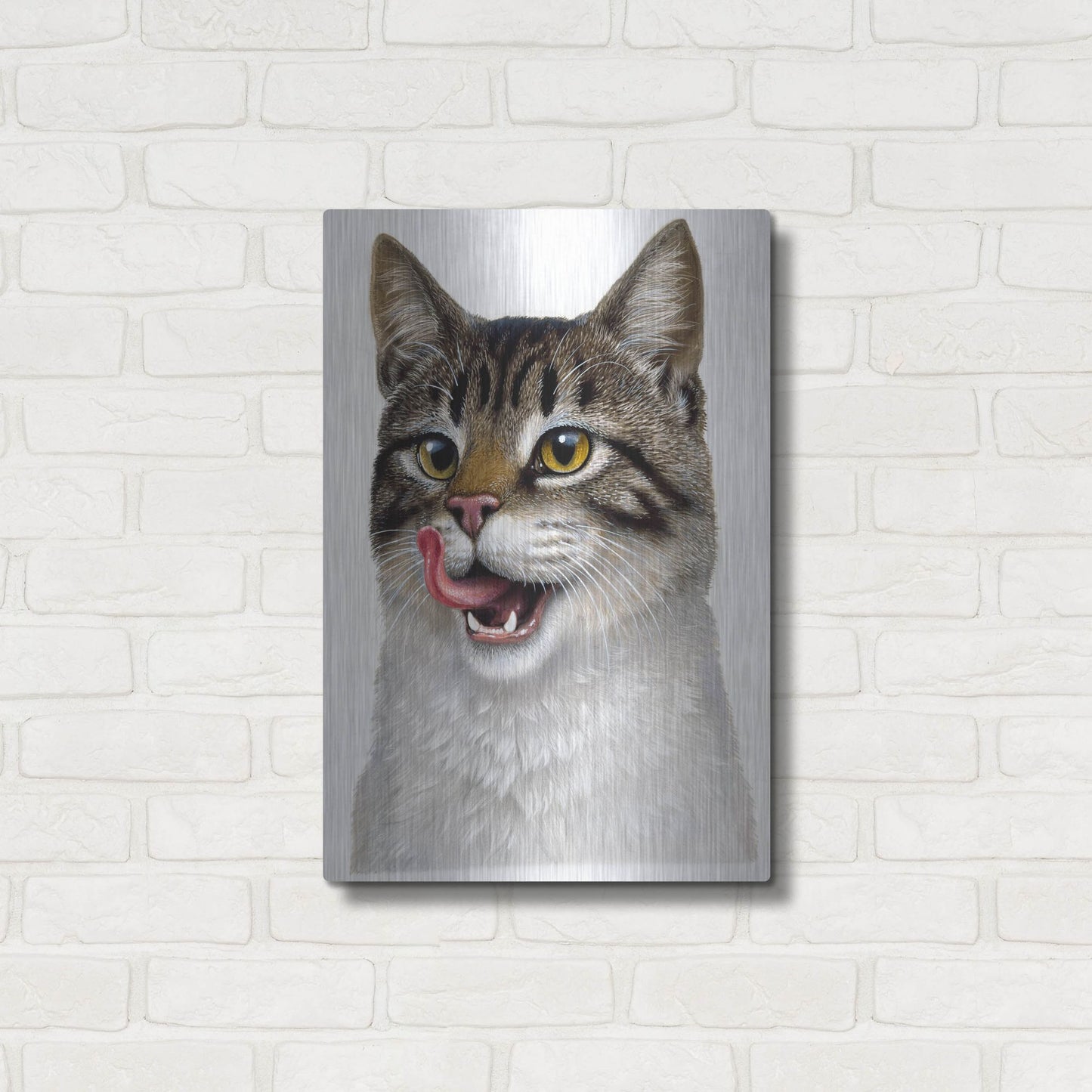 Luxe Metal Art 'Cat' by Harro Maass, Metal Wall Art,16x24