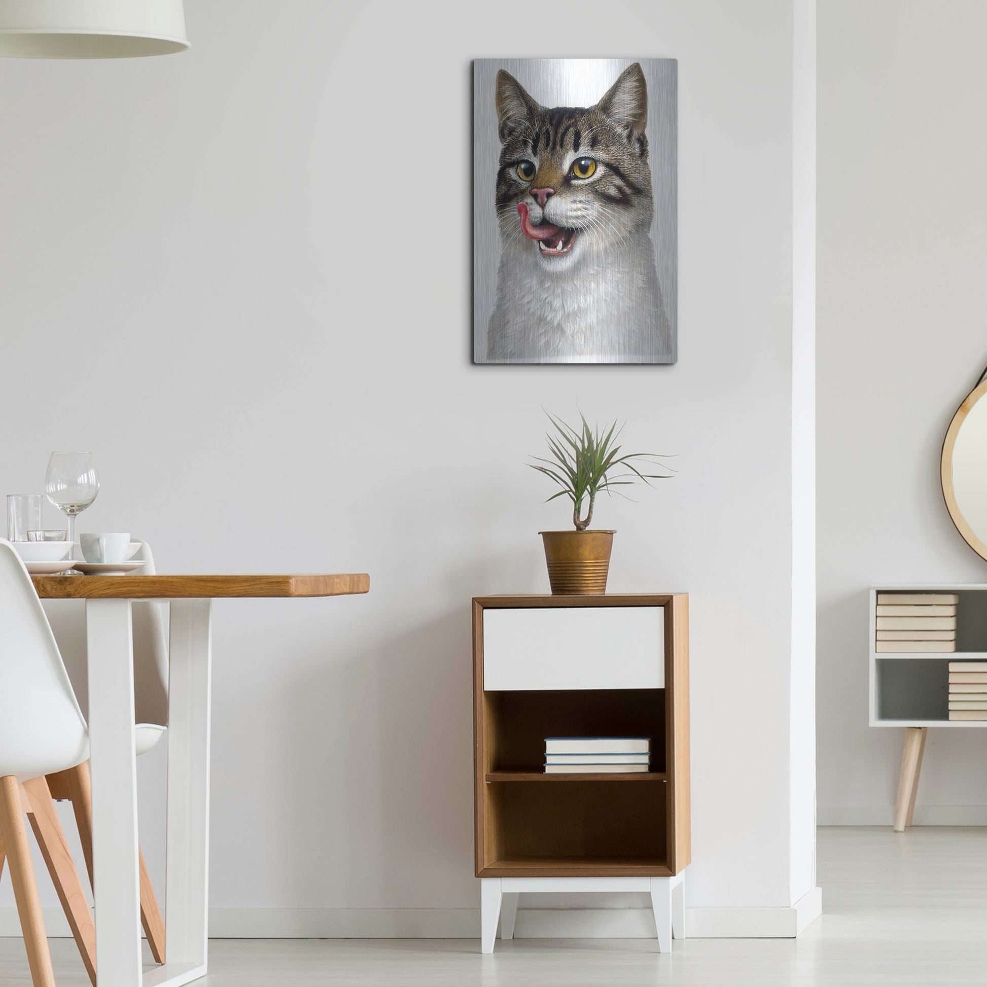 Luxe Metal Art 'Cat' by Harro Maass, Metal Wall Art,16x24