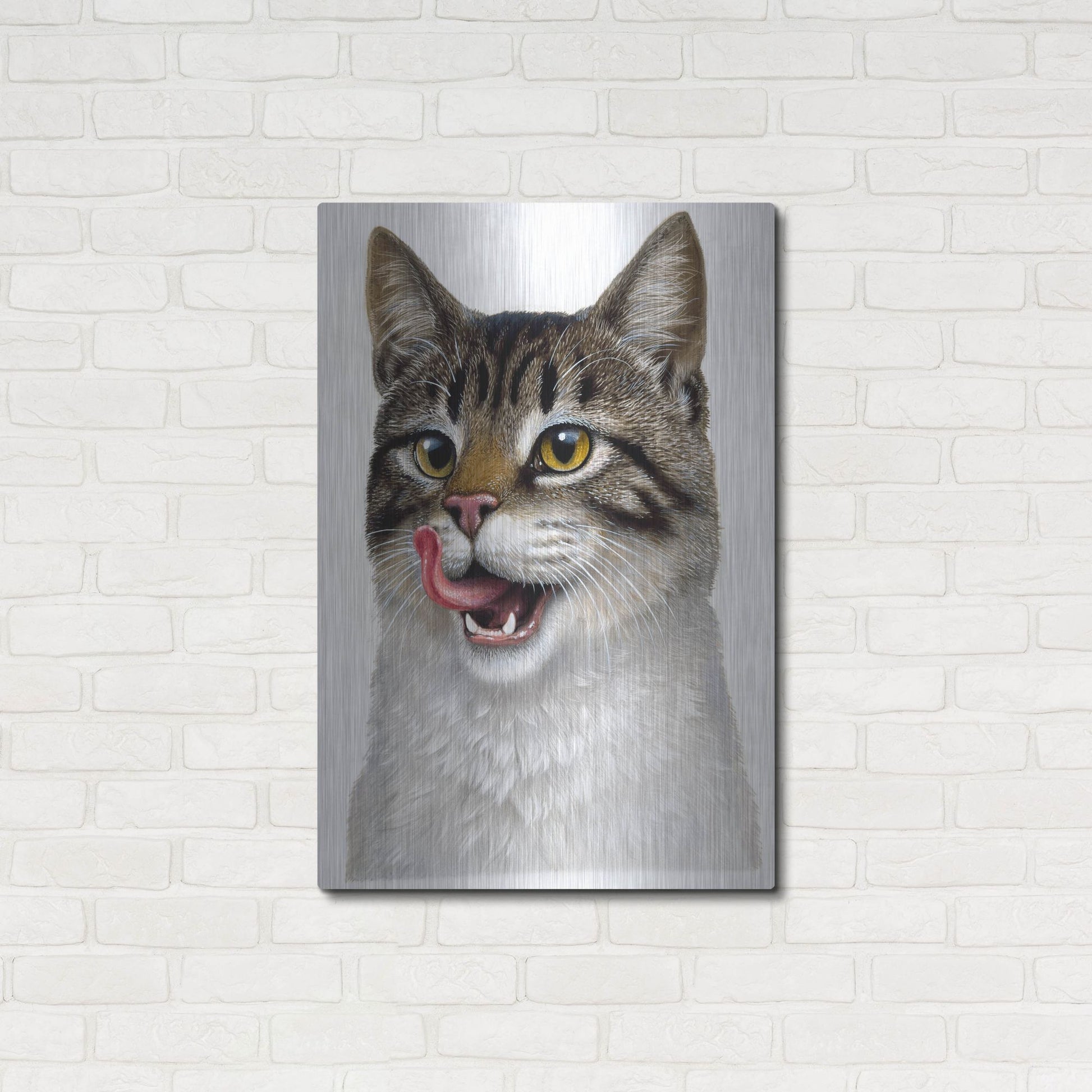 Luxe Metal Art 'Cat' by Harro Maass, Metal Wall Art,24x36