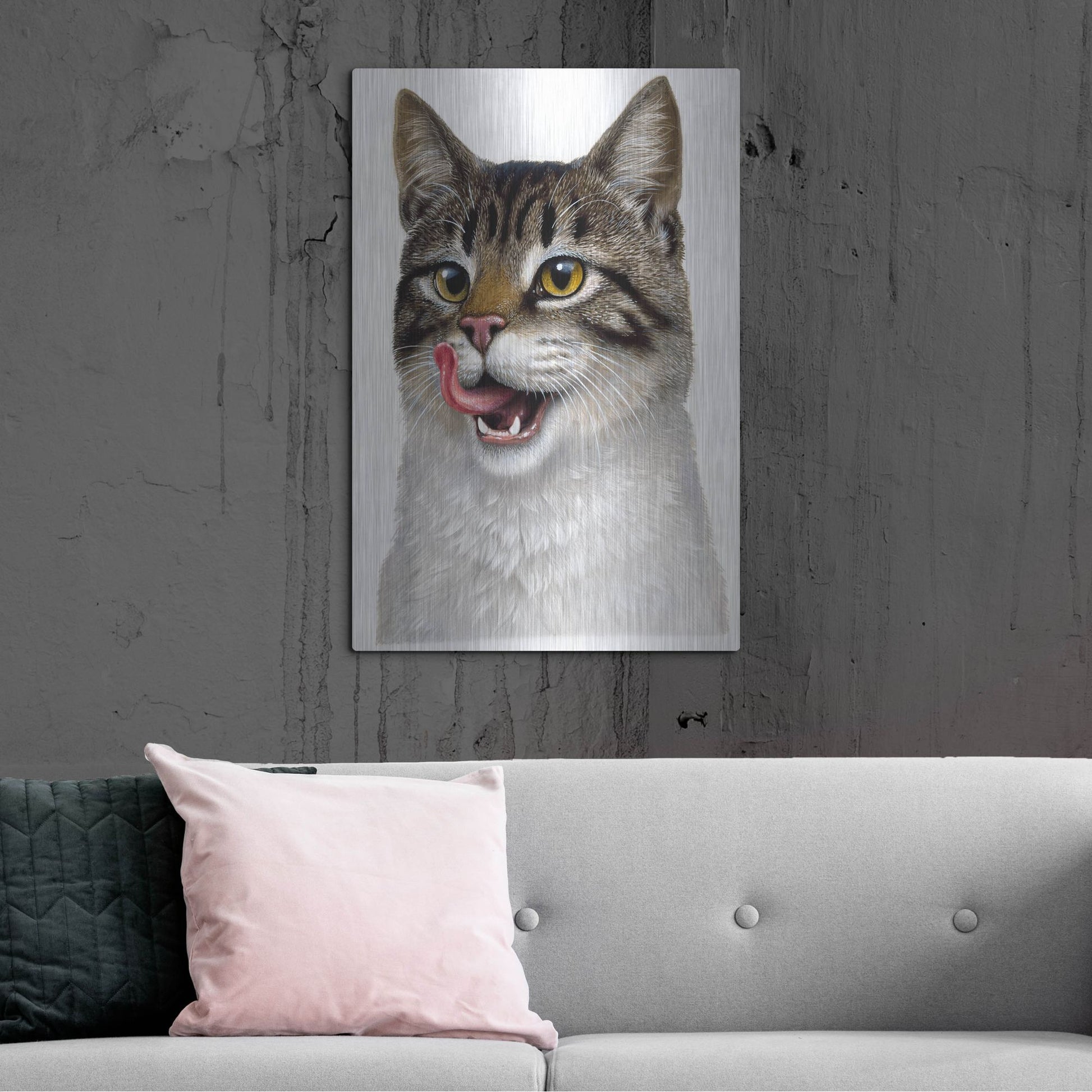 Luxe Metal Art 'Cat' by Harro Maass, Metal Wall Art,24x36