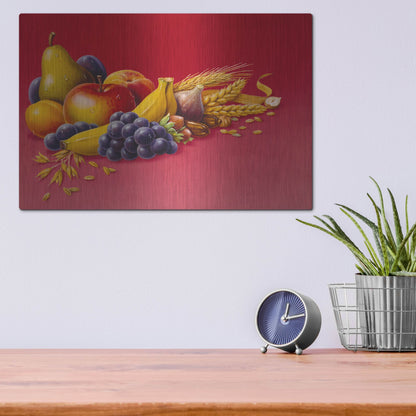 Luxe Metal Art 'Fruit        ' by Harro Maass, Metal Wall Art,16x12