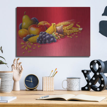 Luxe Metal Art 'Fruit        ' by Harro Maass, Metal Wall Art,16x12