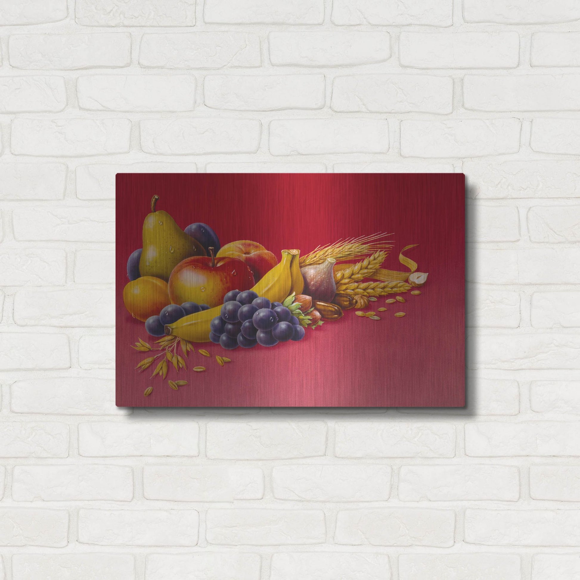 Luxe Metal Art 'Fruit        ' by Harro Maass, Metal Wall Art,24x16