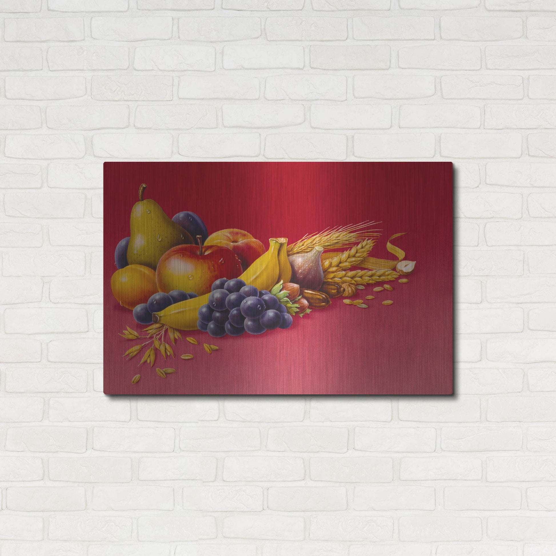 Luxe Metal Art 'Fruit        ' by Harro Maass, Metal Wall Art,36x24