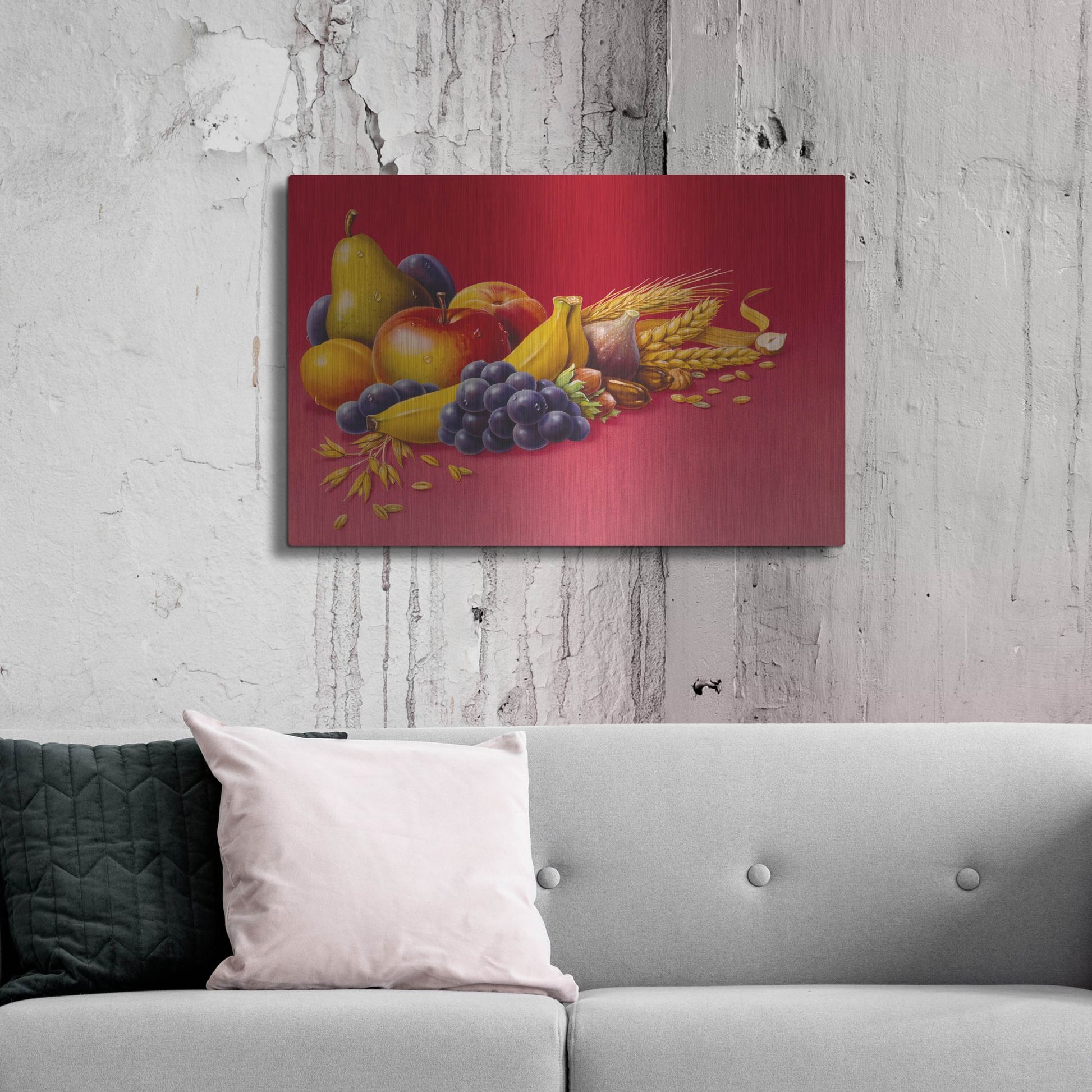 Luxe Metal Art 'Fruit        ' by Harro Maass, Metal Wall Art,36x24