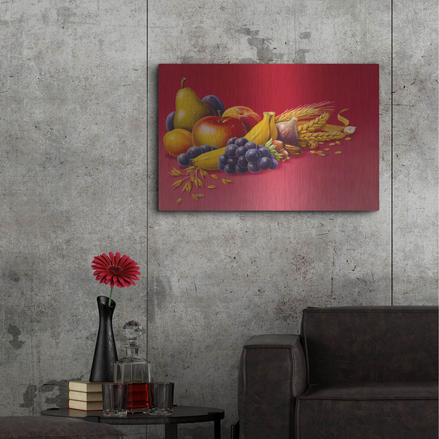 Luxe Metal Art 'Fruit        ' by Harro Maass, Metal Wall Art,36x24