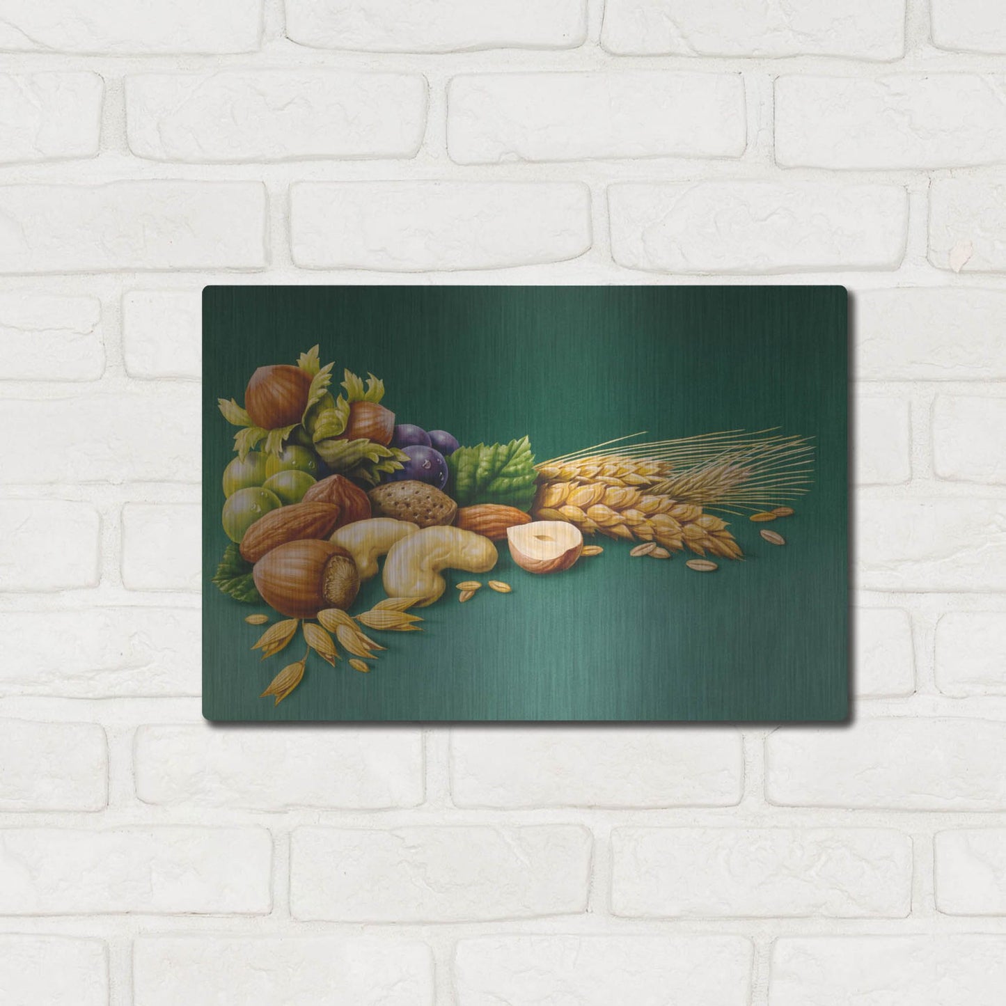 Luxe Metal Art 'Nuts' by Harro Maass, Metal Wall Art,16x12